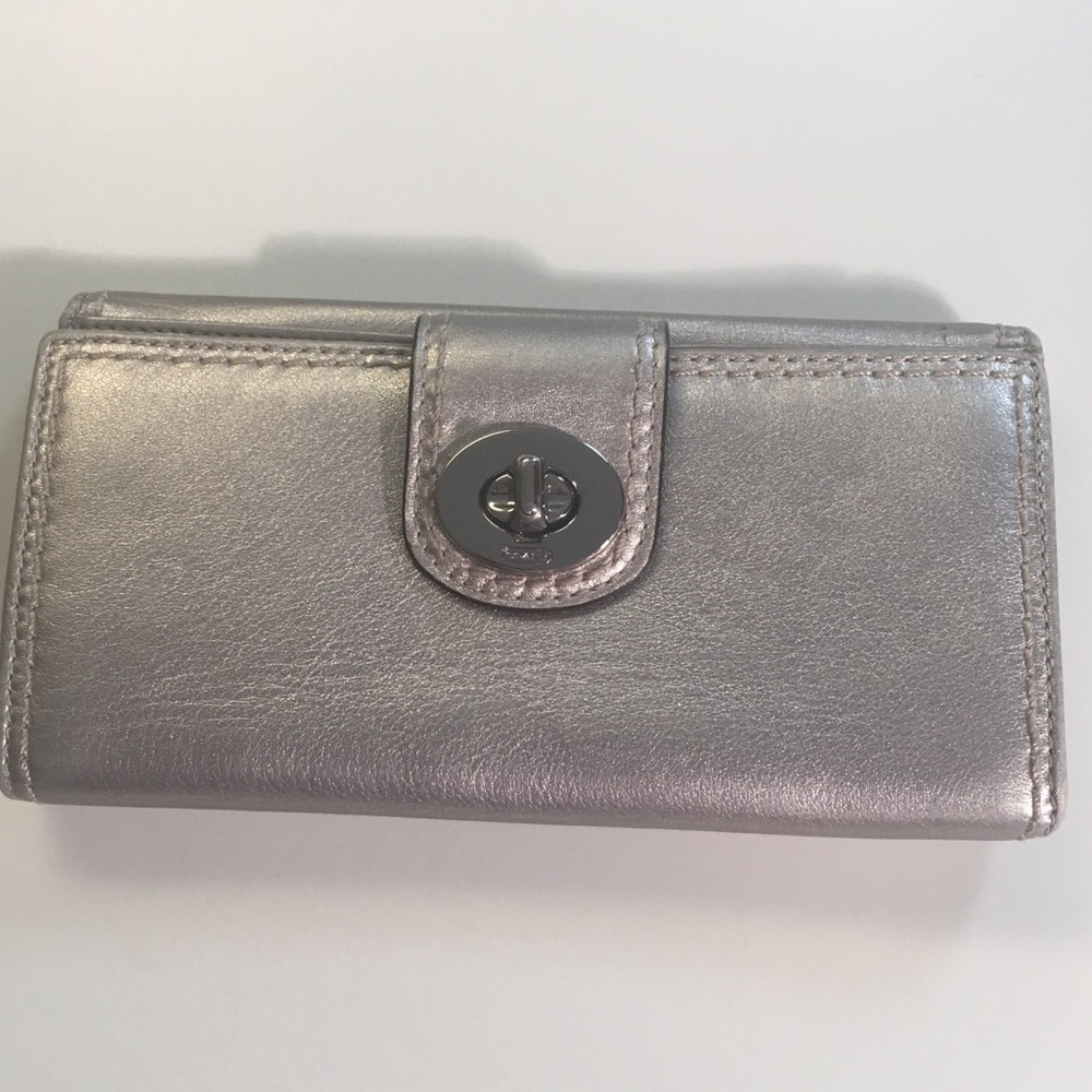 Coach Metallic Leather wallet.